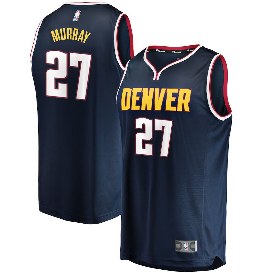 Men Denver Nuggets #27 Jamal Murray Fanatics Branded Blue Fast Break Replica NBA Jersey